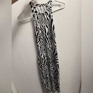 Zebra Print Halter Dress